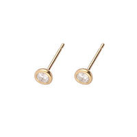 K18 計0.2ct ダイヤモンド 覆輪 ピアス