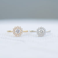 【1点物】PT900 ダイヤモンド0.34ct ヘイロー リング