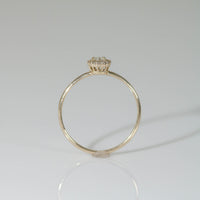 K10 ダイヤモンド0.1ct ヘイロー リング