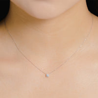 PT900 K18 ダイヤモンド 0.3ct 4本爪 直結 ネックレス