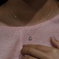 K10 ペアシェイプ ホワイトトパーズ ミルデザイン ネックレス