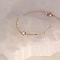 K10 ダイヤモンド 0.1ct 覆輪 ブレスレット