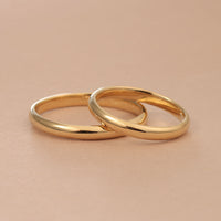 PT950 K18 ハーフムーン 2.5mm リング