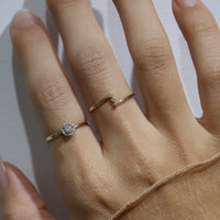 K10 ダイヤモンド0.1ct ヘイロー リング