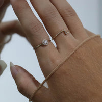 K10 ダイヤモンド0.1ct ヘイロー リング