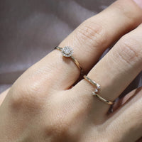 K10 ダイヤモンド0.1ct ヘイロー リング