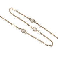 K10 ダイヤモンド 3石 覆輪 ブレスレット