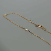 K10 ダイヤモンド 3石 覆輪 ブレスレット