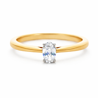 K18 ダイヤモンド0.3ct オーバルカット リング