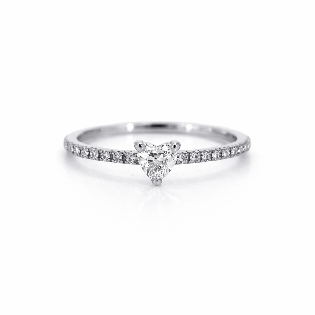 PT900 ダイヤモンド0.3ct ハートカット エタニティ リング – anybelle