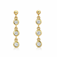 K10 ダイヤモンド 3pc ピアス