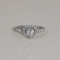 PT900 ダイヤモンド0.5ct ハートカット エタニティ リング