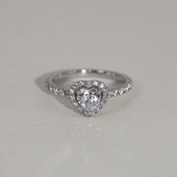 PT900 ダイヤモンド0.5ct ハートカット エタニティ リング