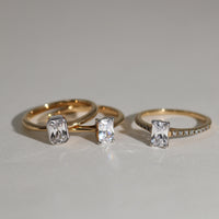 K18 ダイヤモンド0.5ct エメラルドカット エタニティ リング