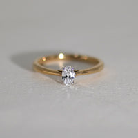 K18 ダイヤモンド0.3ct オーバルカット リング