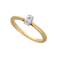 K18 ダイヤモンド0.3ct オーバルカット リング