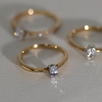 K18 ダイヤモンド0.3ct オーバルカット リング