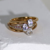 K18 ダイヤモンド0.3ct オーバルカット エタニティ リング