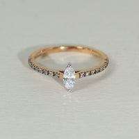 K18 ダイヤモンド0.3ct マーキスカット エタニティ リング