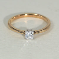 K18 ダイヤモンド0.3ct プリンセスカット リング