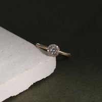 K10 ダイヤモンド0.1ct ヘイロー リング