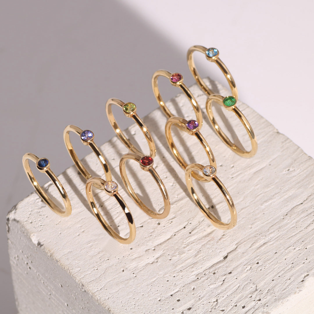 SV925 カラーストーン TSUBOMI リング