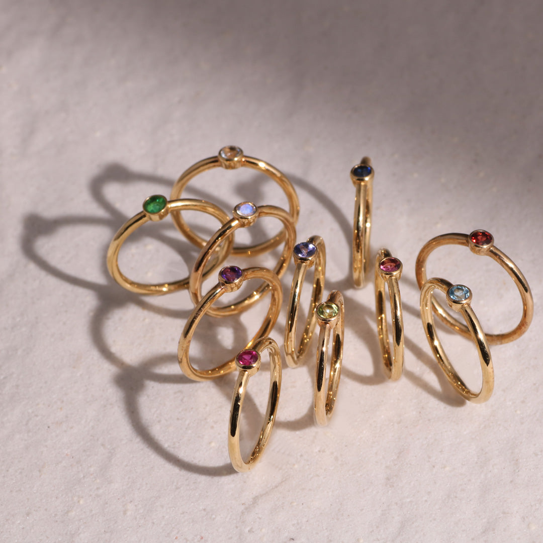 SV925 カラーストーン TSUBOMI リング