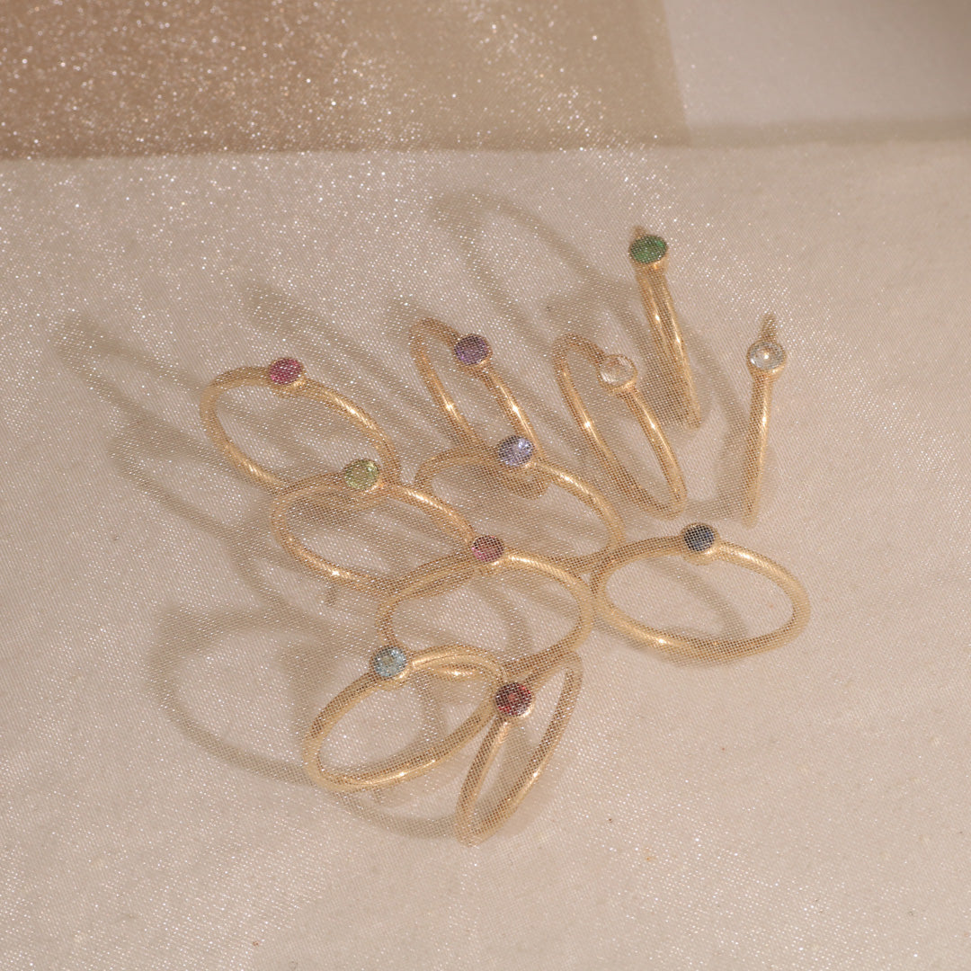 SV925 カラーストーン TSUBOMI リング