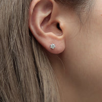 PT900 計0.4ct ダイヤモンド 6本爪 ピアス