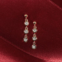 K18 ダイヤモンド 3pc ピアス