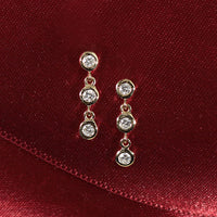 K10 ダイヤモンド 3pc ピアス