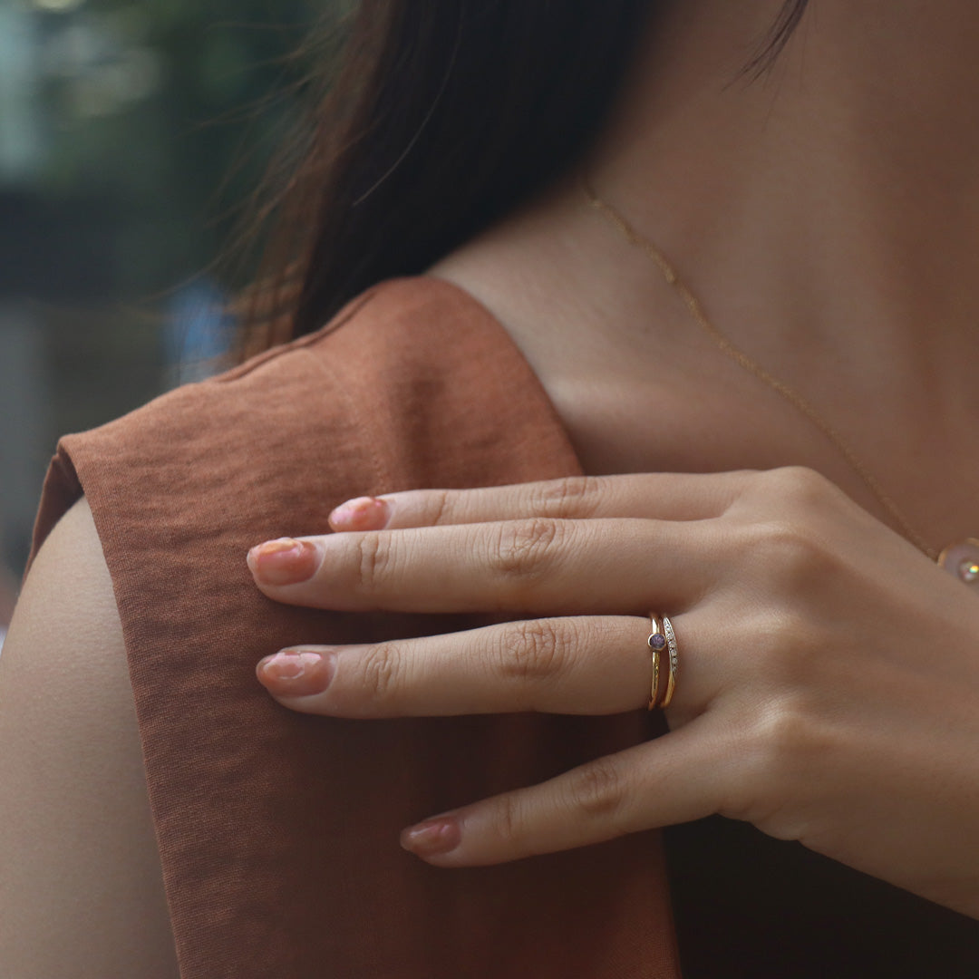 SV925 カラーストーン TSUBOMI リング