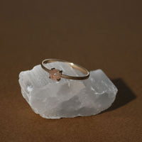 【1点物】K10 ナチュラルダイヤモンド ピンク リング