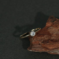 【1点物】K10 ナチュラルダイヤモンド ホワイト リング