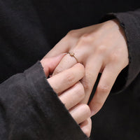 【1点物】K10 ナチュラルダイヤモンド ピンク リング