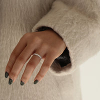 PT950 K18 ダイヤモンド 0.3ct ミル エタニティリング