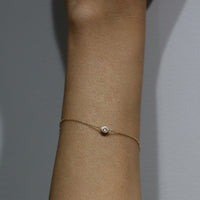 K10 ダイヤモンド 0.1ct 覆輪 ブレスレット