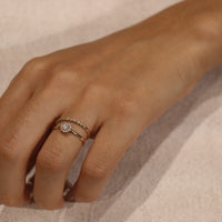 K10 ダイヤモンド0.1ct ヘイロー リング