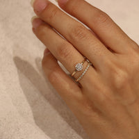 K10 ダイヤモンド0.1ct ヘイロー リング