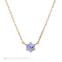 K10 誕生石 12色 6本爪直結 ネックレス