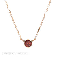 K10 誕生石 12色 6本爪直結 ネックレス