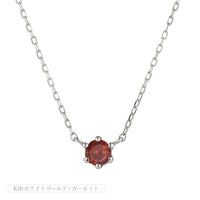 K10 誕生石 12色 6本爪直結 ネックレス
