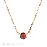 K10 誕生石 12色 6本爪直結 ネックレス