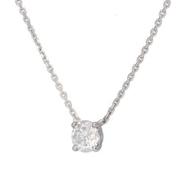 PT900 K18 ダイヤモンド 0.3ct 4本爪 直結 ネックレス