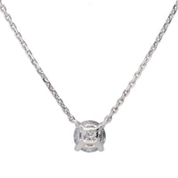 PT900 K18 ダイヤモンド 0.3ct 4本爪 直結 ネックレス