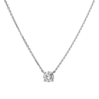 PT900 K18 ダイヤモンド 0.3ct 4本爪 直結 ネックレス