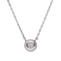 PT900 K18 ダイヤモンド 0.3ct 覆輪 ネックレス