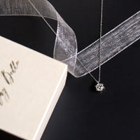 PT900 K18 ダイヤモンド 0.3ct 6本爪 シンプル ネックレス