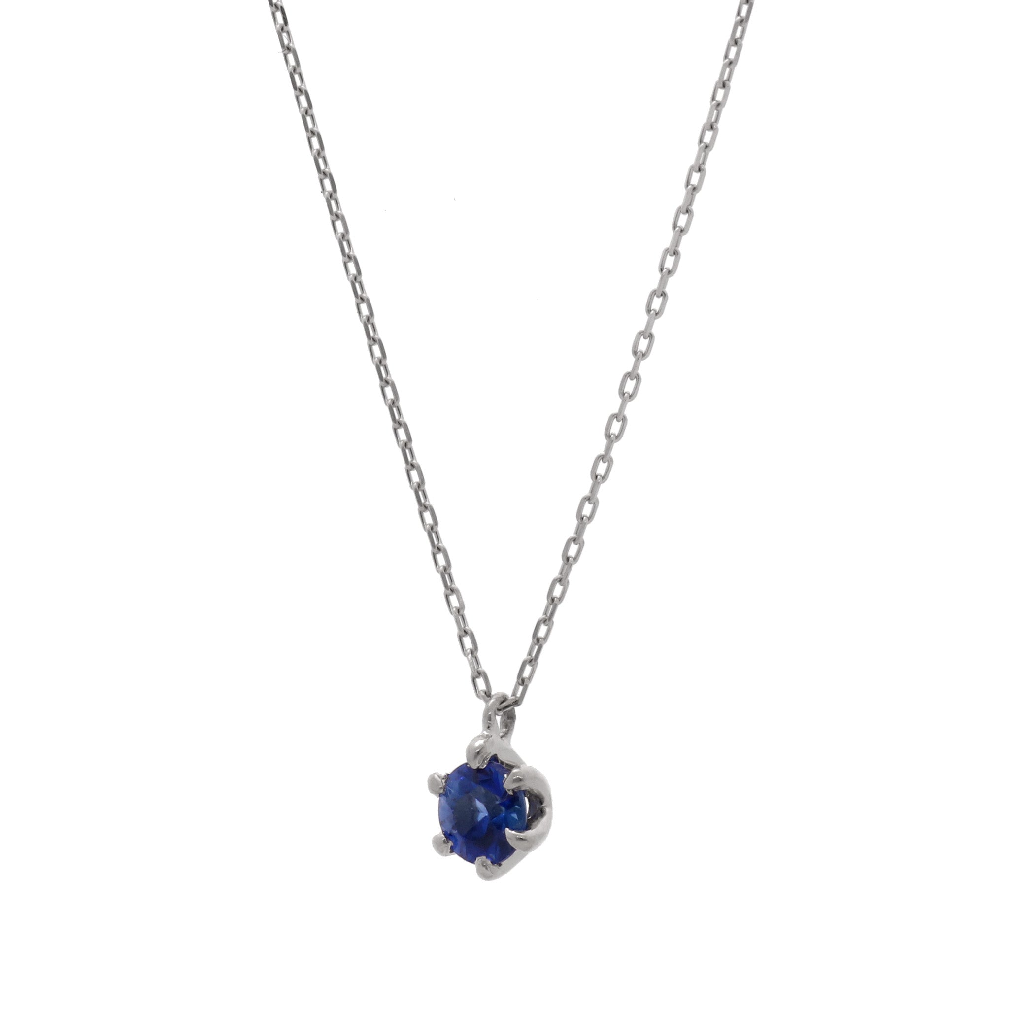 Pt900 サファイア 4.0mm 6本爪 ネックレス – anybelle