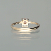 【1点物】K10 ナチュラルダイヤモンド レッド リング